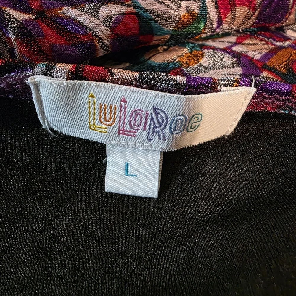 LuLaRoe Multicolor Patterned Open Front Duster
